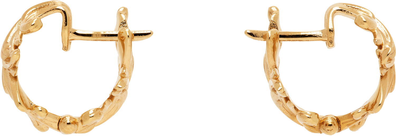 Øreringe Versace Versace Barocco Gold Hoop Earrings Gul | 1018995_1A00620_3J000, 0