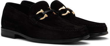 Sneakers og sko FERRAGAMO Salvatore Ferragamo Gancini Ornament Suede Loafers Sort | 778758, 3