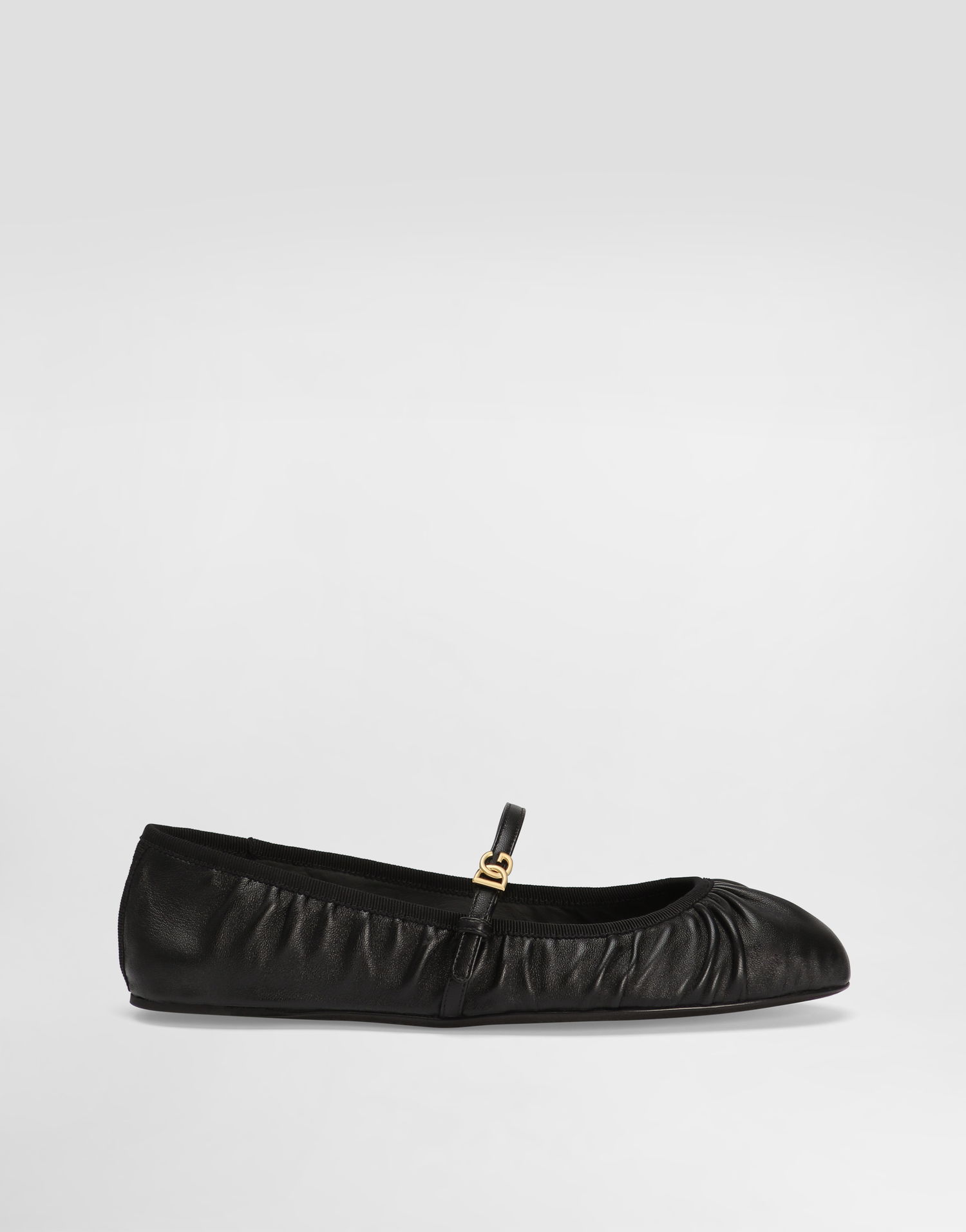 Tilbehør Dolce & Gabbana Dolce & Gabbana Nappa Leather Ballet Flats Sort | CB0257AD1378B956, 0