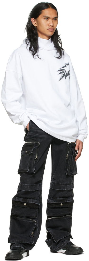 Sweatshirt We11done Graphic Print Cotton Turtleneck Hvid | WD-TH1-22-702-U-WH, 3