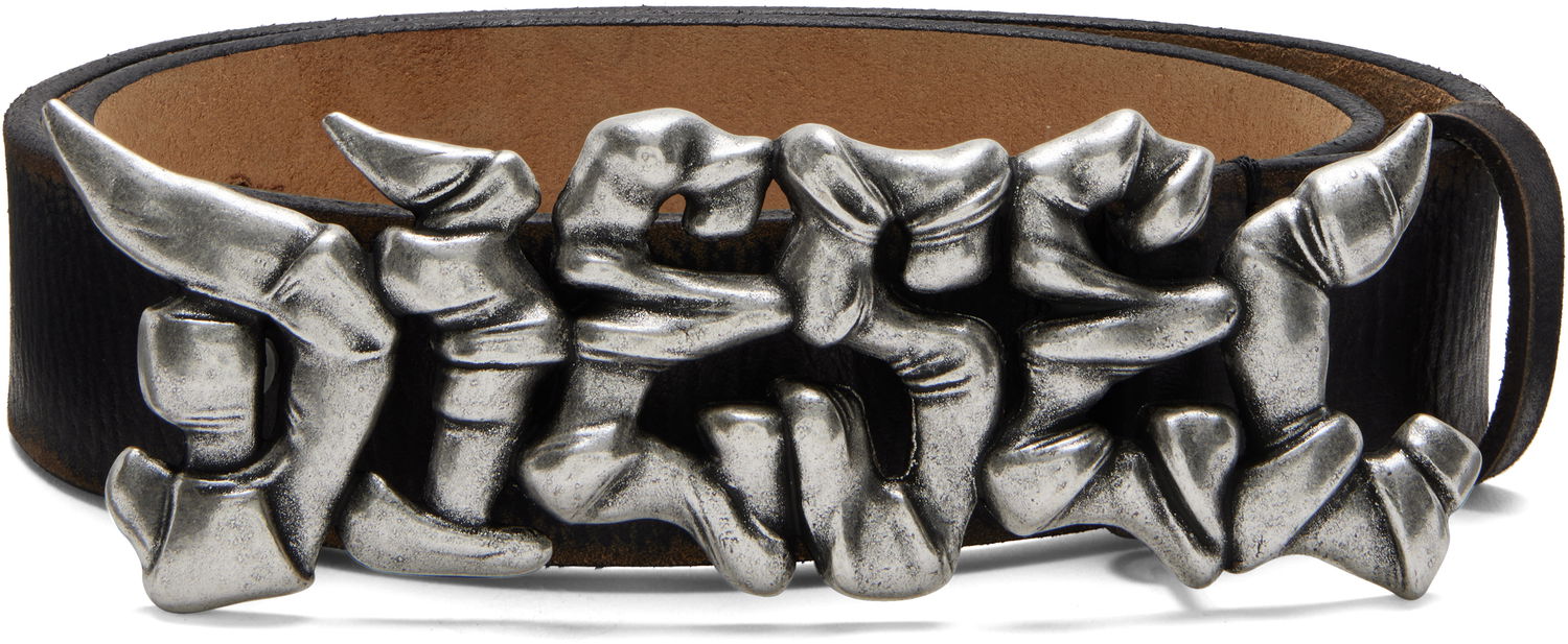 Bælter Diesel B-Graffiti Metallic Buckle Leather Belt Metalisk | X10598 PR080, 0