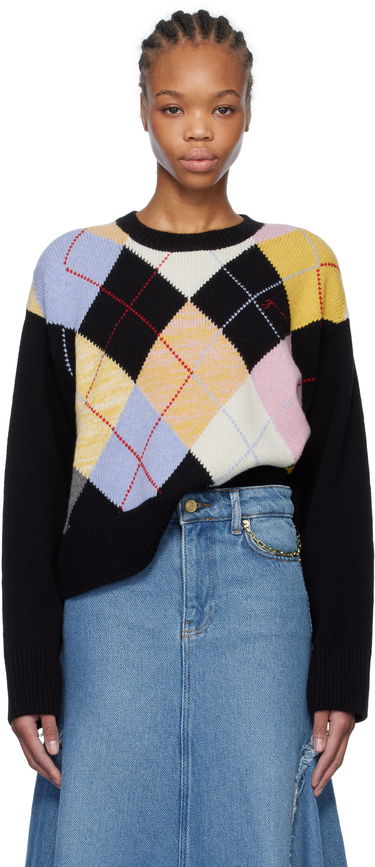 Sweater GANNI GANNI Harlequin Argyle Knit Sweater Flerfarvet | K2379, 0