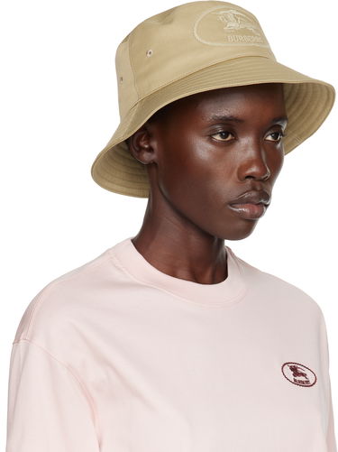 Hat Burberry Burberry Knight Stamp Gabardine Bucket Hat Beige | 8110782, 1
