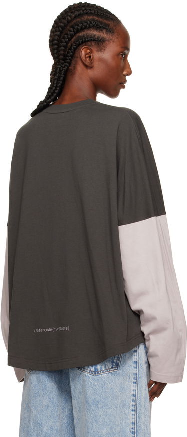T-shirt We11done Coding Long-Sleeved Layered T-shirt Flerfarvet | WD-TT2-25-736-U-GY, 2