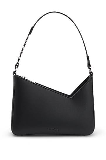 Skuldertaske BOSS Faux-leather Shoulder Bag with Logo Strap Sort | 50536988, 0
