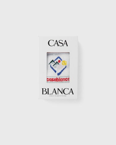 Sokker Casablanca Casablanca Fuji Icon Socks Hvid | APF25-ACC-010-04, 3