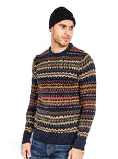 Sweater Barbour Case Fairisle Crewneck Sweater Flerfarvet | MKN1027NY72