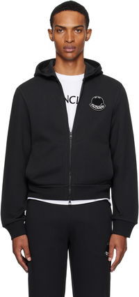 Moncler Logo Cotton Zip-Up Hoodie