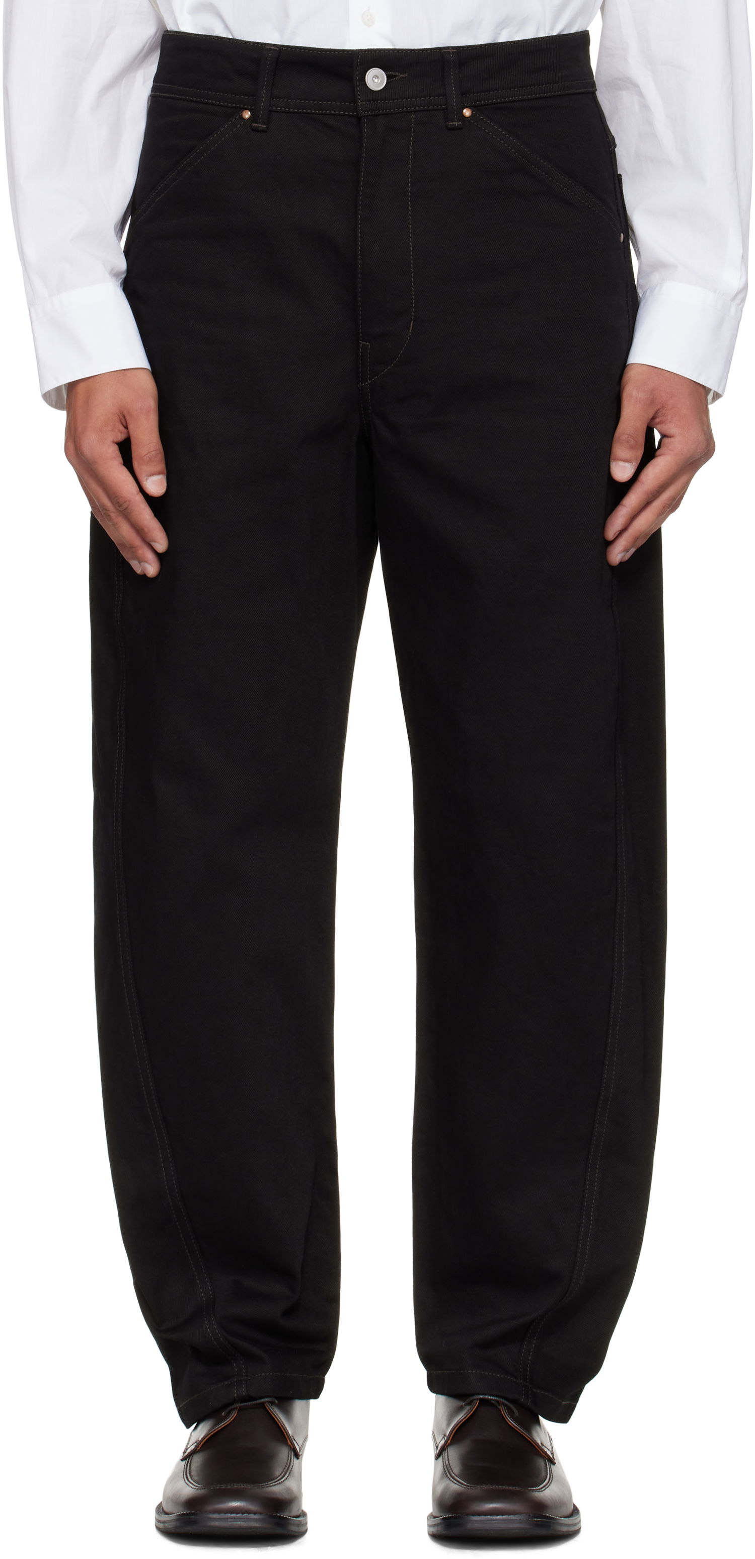 Jeans LEMAIRE Lemaire Twisted Workwear Jeans Sort | PA1102 LD1055, 0