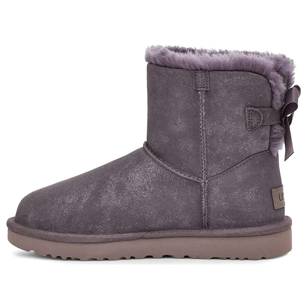 Frakker UGG UGG Mini Bailey Bow II Shimmer Fleece Lined Boots Grå | 1112533-NHT, 0