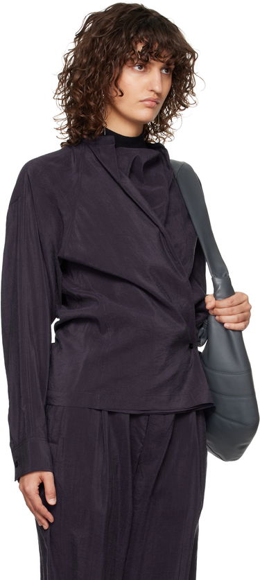 Skuldertaske LEMAIRE Lemaire Twisted Wrap Blouse Grå | TO1081 LF1308, 1