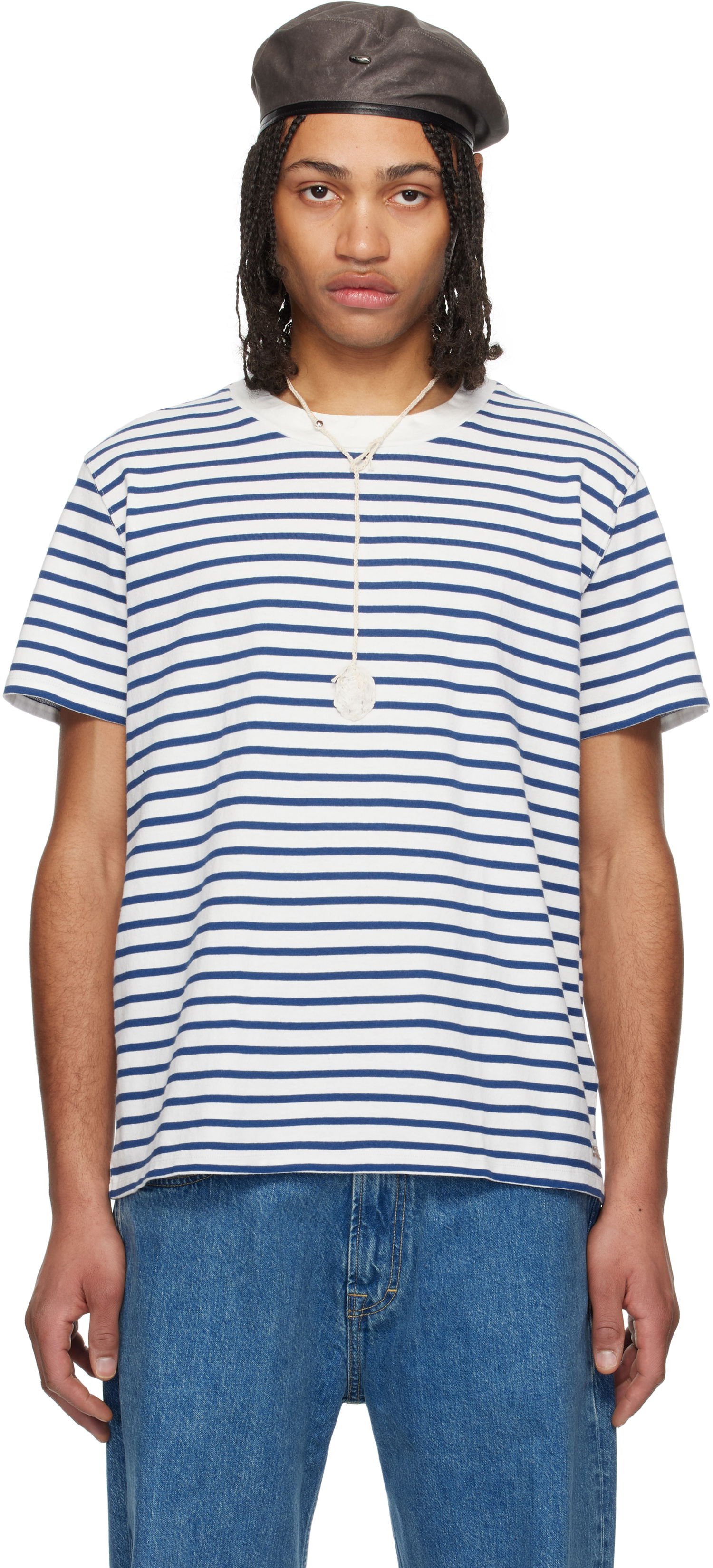 T-shirt OUR LEGACY OUR LEGACY Bliss Striped T-Shirt Hvid | M2256BG, 0
