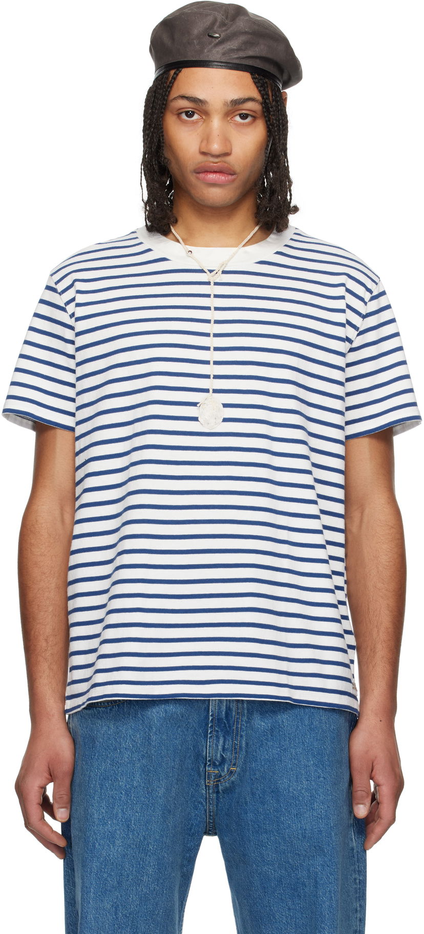 T-shirt OUR LEGACY OUR LEGACY Bliss Striped T-Shirt Hvid | M2256BG