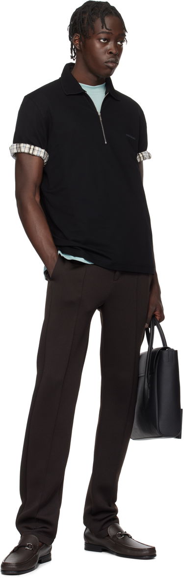 Polo skjorte FERRAGAMO Ferragamo Zip Collar Polo Sort | 772040, 4