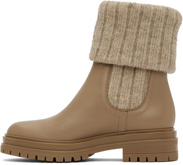 Sneakers og sko Gianvito Rossi Gianvito Rossi Chalet Knit Ankle Boots Beige | G72929-20GOM-CKH, 2