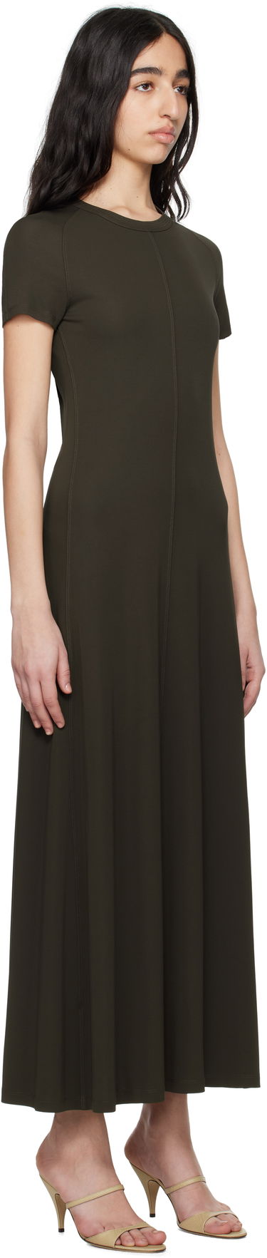 Kjole TOTEME TOTEME Fluid Maxi Dress Sort | 242-WRD1696-FB0162, 4