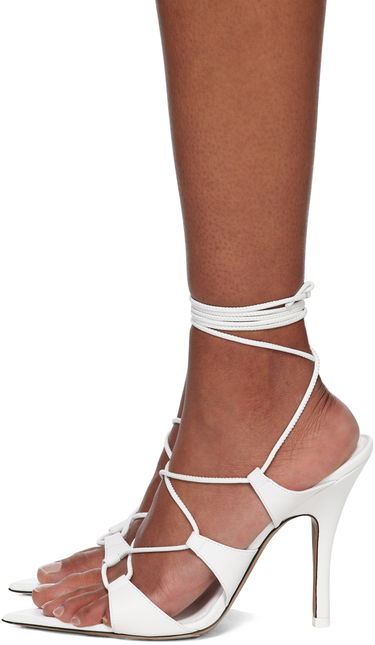 Skopleje The Attico Attico Renèe Lace-Up Heeled Sandals Hvid | 231WS625 L001, 2