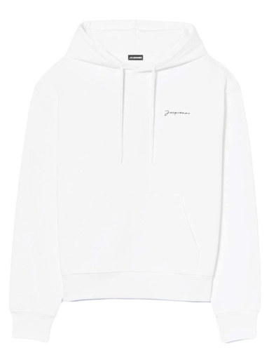 Sweatshirt Jacquemus Le Sweatshirt Brode Embroidered Logo Hoodie Hvid | 216JS300-2210 100