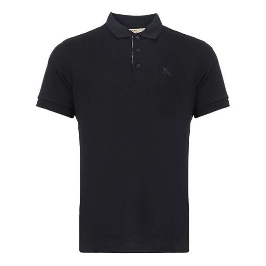 Polo skjorte Burberry Logo Lapel Short Sleeve Polo Sort | 40551241