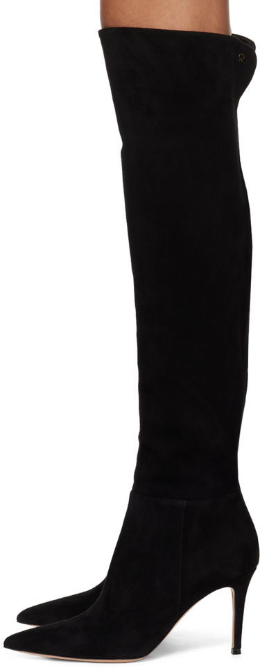 Sneakers og sko Gianvito Rossi Jules Suede Tall Boots Sort | G80222.85RIC.C45, 2