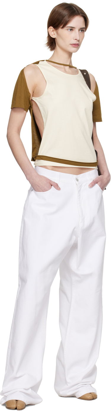 Tanktop Eckhaus Latta Eckhaus Latta Hugging Sleeveless T-Shirt Beige | 1203-EL-PS25-C -, 3