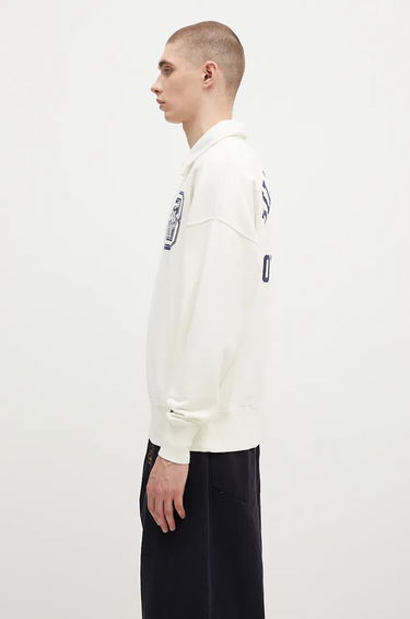 Polo skjorte BILLIONAIRE BOYS CLUB College Print Quarter Zip Sweatshirt Hvid | B24343, 1