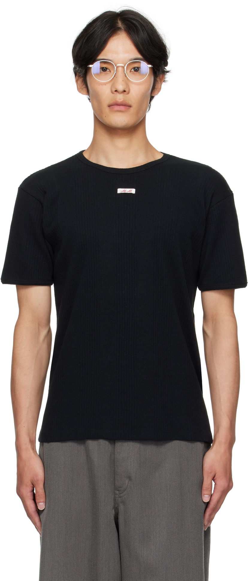 T-shirt Maison Margiela Ribbed T-shirt Sort | S67GC0041 S24430