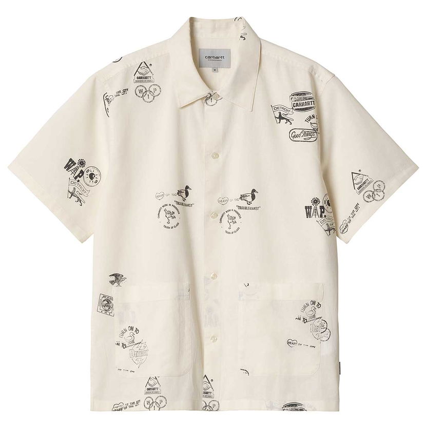 Skjorte Carhartt WIP Stamp Shirt Beige | I033689-2MAXX
