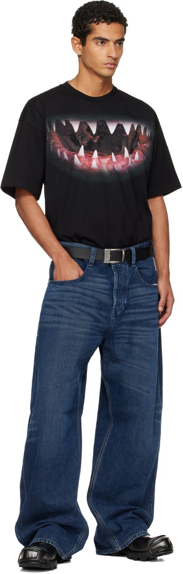 T-shirt Diesel Shark Jaw Print T-Shirt Sort | A19617-0PLAT-9XX, 4