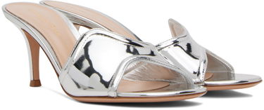Sneakers og sko Gianvito Rossi Lucrezia 70 Metallic Leather Heeled Sandals Metalisk | G15070.70RIC.MET, 3