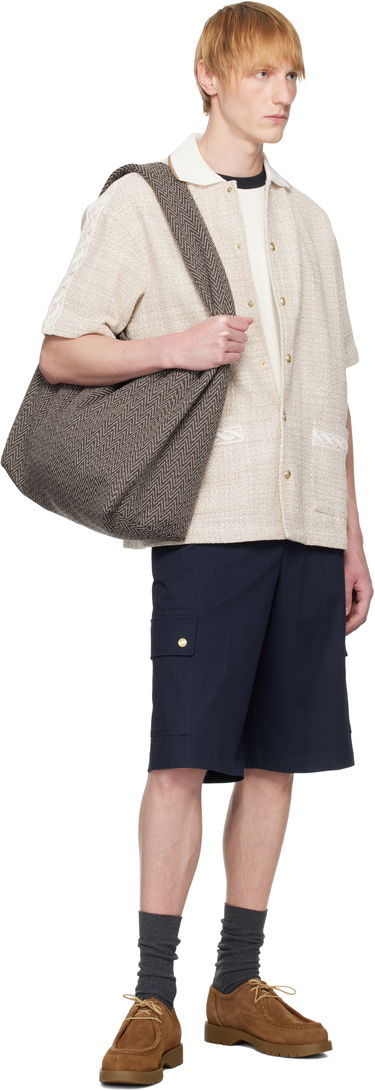 Skjorte Drôle de Monsieur Drôle De Monsieur 'La Chemise Tweed' Button-Up Shirt Beige | G-SH216-CO186-BG, 3