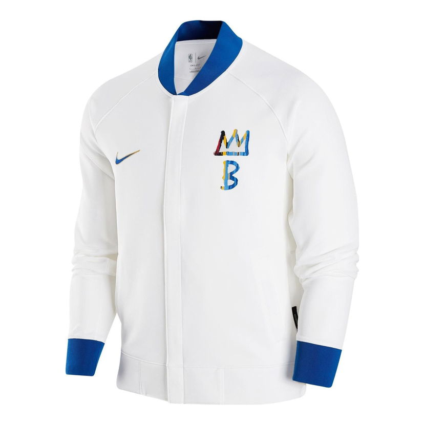 Bomberjakke Nike Brooklyn Nets City Edition Showtime Thermaflex Full-zip Jacket Hvid | DR2197-100
