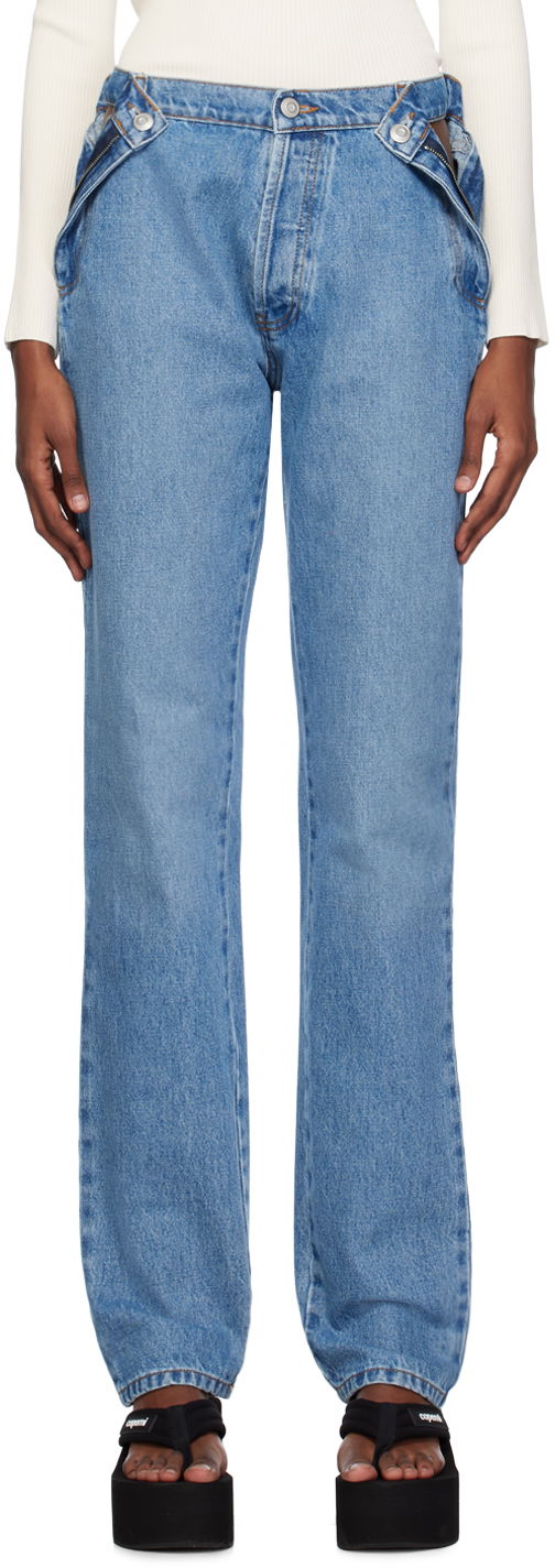 Jeans Coperni Open Hip Denim Jeans Blå | COPP67202, 0