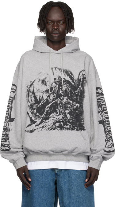 Sweatshirt VETEMENTS Vetements Goth Oversized Hoodie Grå | UH76HD800G, 0