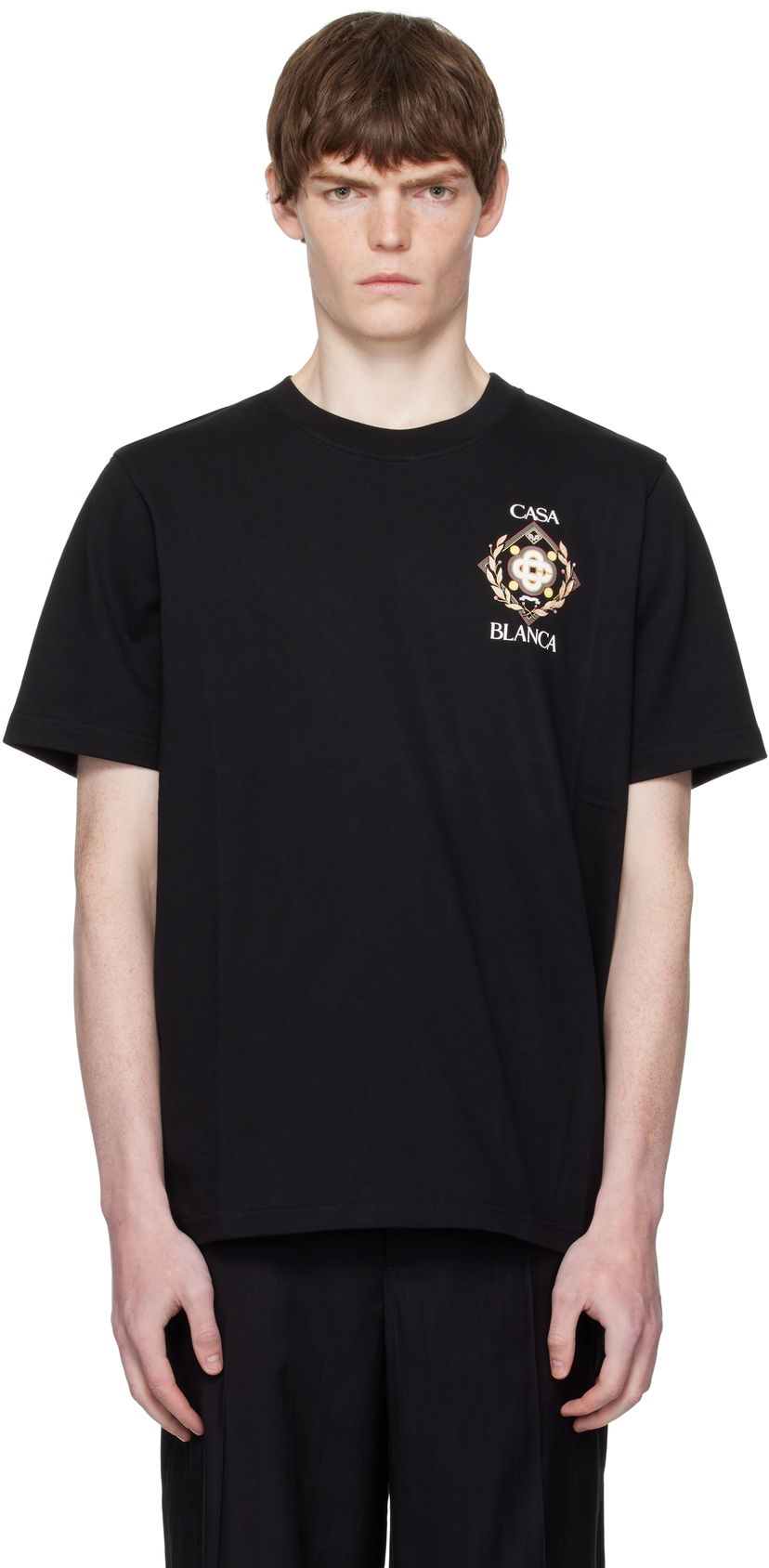 T-shirt Casablanca Casablanca Tennis Club Icon T-Shirt Sort | MPF25-JTS-001-12-EX