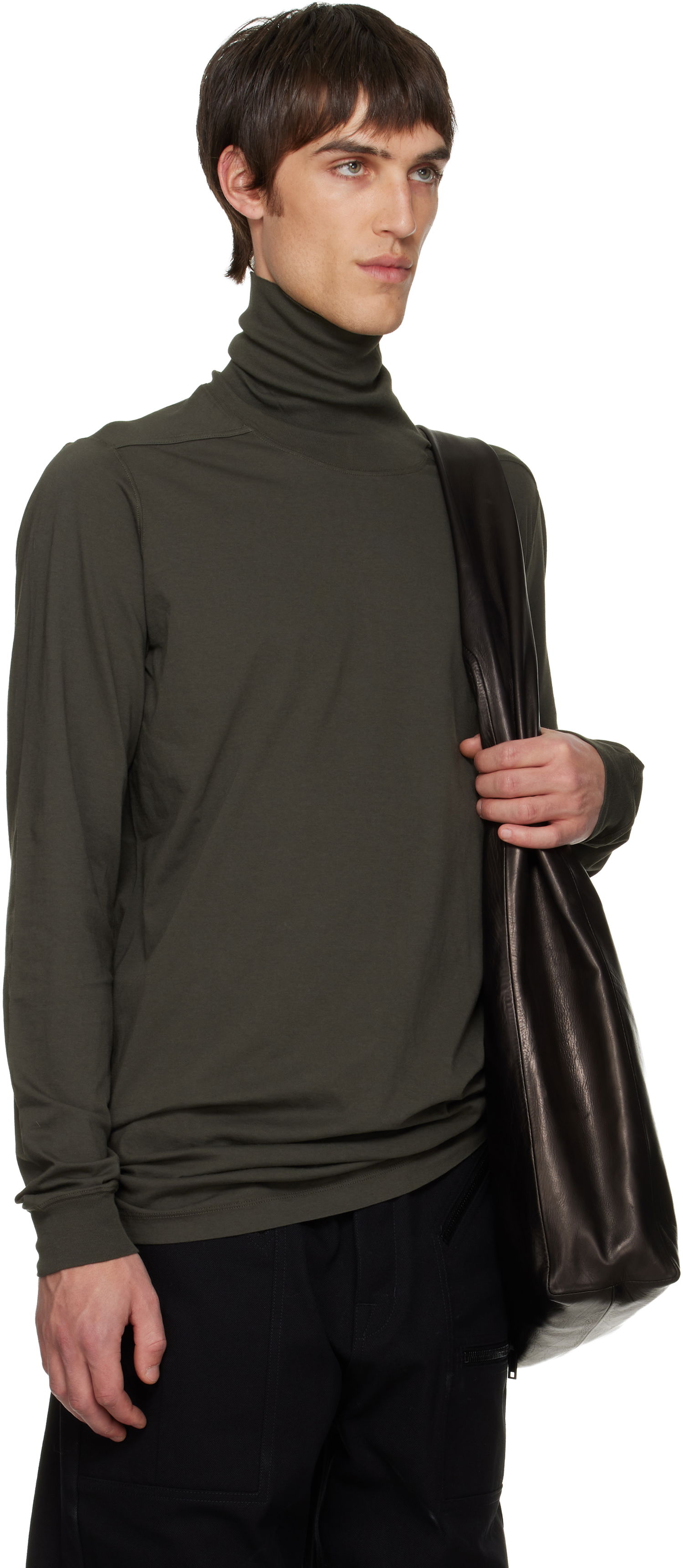 Sweater Rick Owens Rick Owens Concordians Surf Turtleneck Grøn | RU02E1286 JA, 1