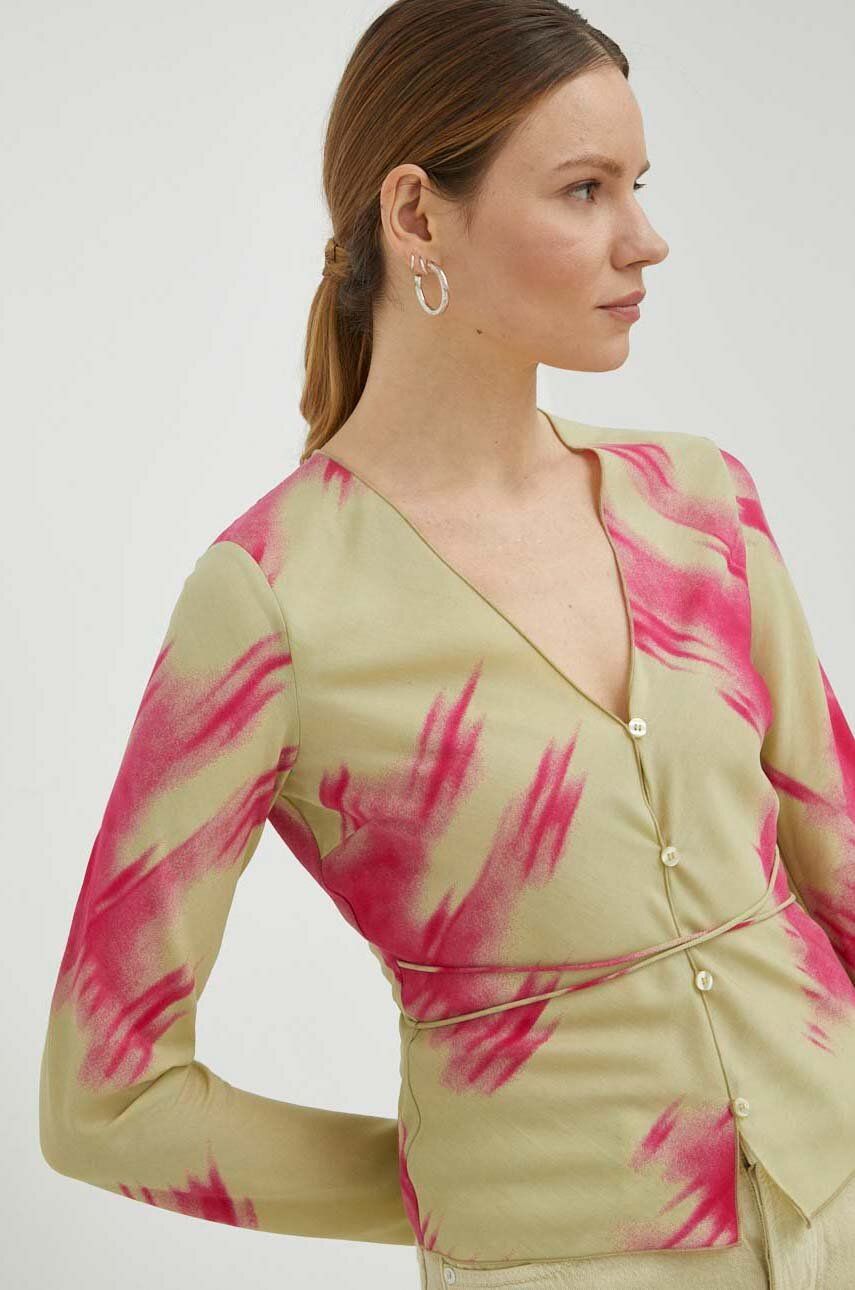 Skjorte Samsoe Samsoe Emmie V-neck Blouse Flerfarvet | F23100153, 0