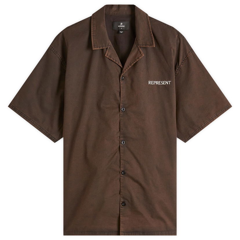 Skjorte Represent Clo Represent Script Camp Collar Shirt Brun | MLM21464-01
