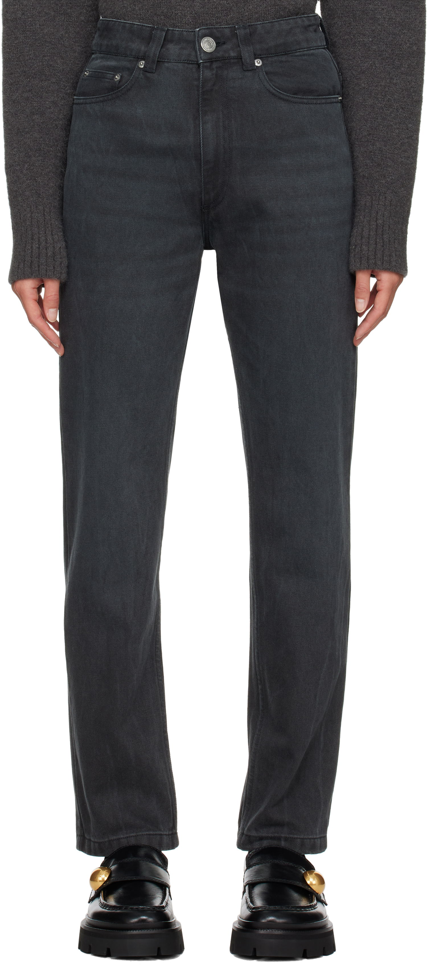 Jeans AMI Classic Fit Jeans Sort | FTR031.CO0037, 0
