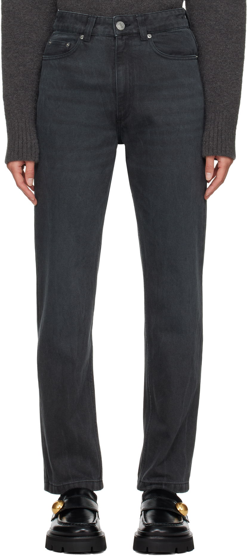 Jeans AMI Classic Fit Jeans Sort | FTR031.CO0037