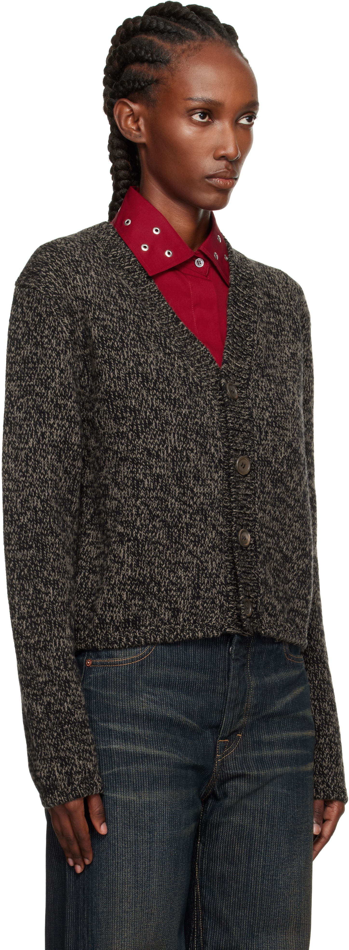 Sweater OUR LEGACY Our Legacy Academy Knit Cardigan Grå | W4253AB, 1