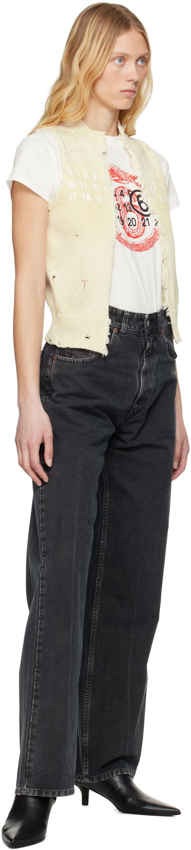Jeans Maison Margiela MM6 Maison Margiela 5 Pocket Jeans Sort | SH0LA0010 M35249, 3
