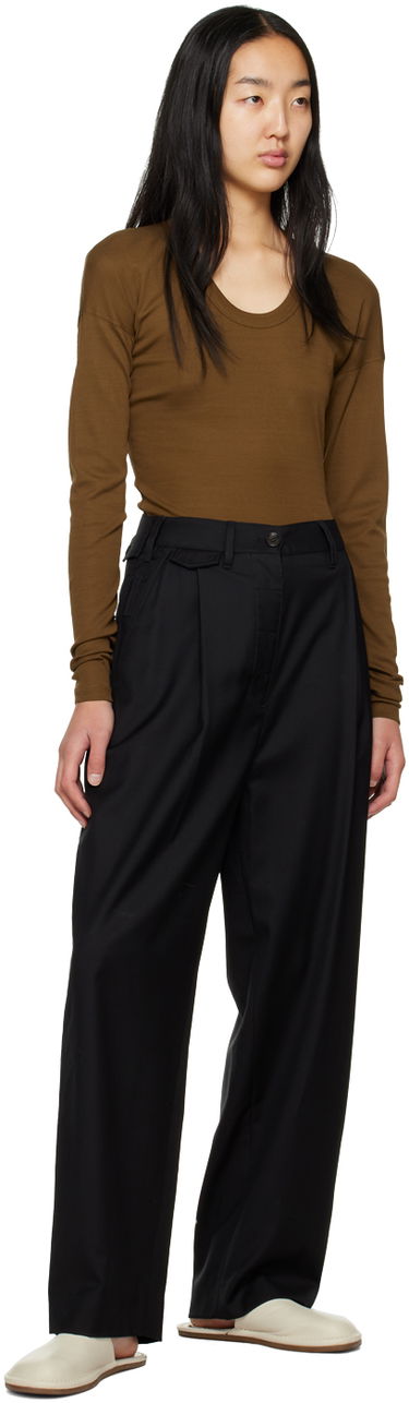 Bukser TOTEME TOTEME Fluid Trousers Sort | 224-2005-244, 3