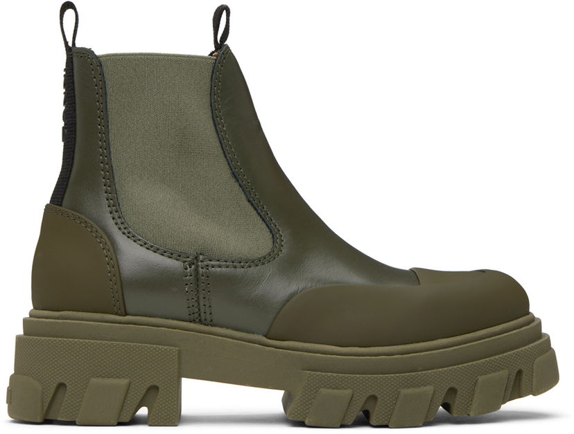 Sneakers og sko GANNI GANNI Cleated Low Chelsea Boots Grøn | S2236