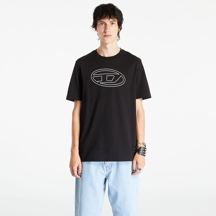 T-shirt Diesel T-Just-Bigoval Short Sleeve T-Shirt Sort | A03789_0BEAF Black