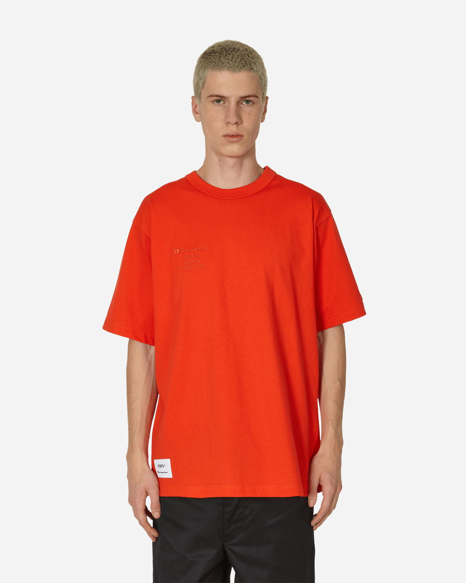 Skjorte Champion WTAPS Academy Crewneck Orange Rød | C8-Z351 840, 1
