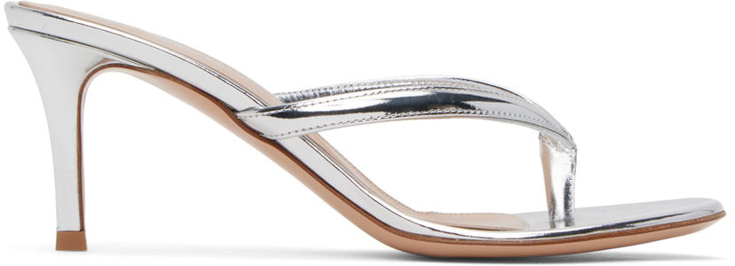 Sneakers og sko Gianvito Rossi Gianvito Rossi Calypso Thong Heeled Sandals Metalisk | G11260.70RIC.MET