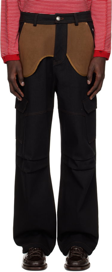 Cargo bukser Andersson Bell Andersson Bell Inside Out Denim Cargo Pants Sort | apa785m, 0