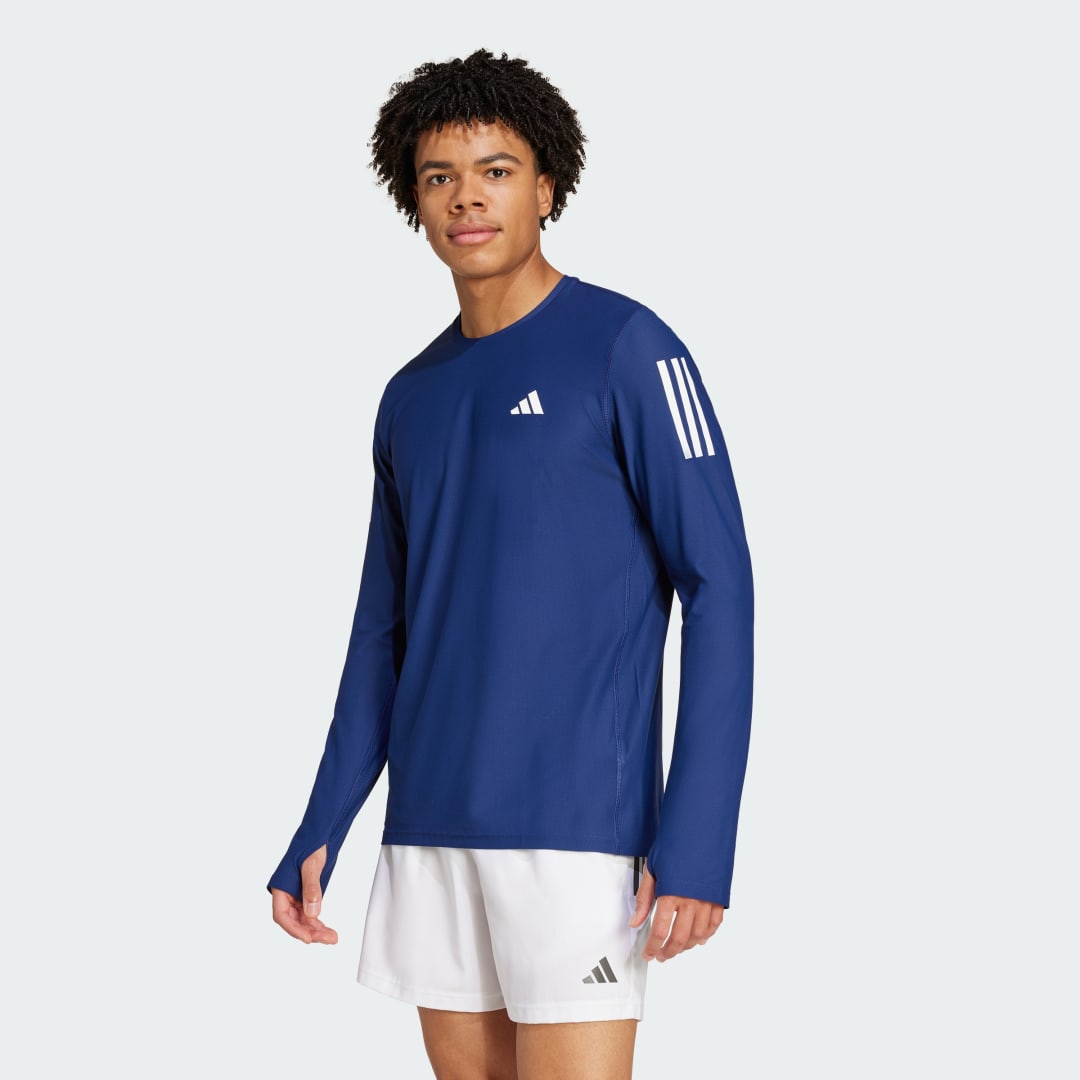 T-shirt adidas Performance Own the Run Long Sleeve Running Tee Blå | IM5412, 0
