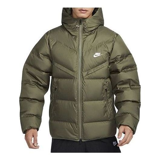 Puffer jakke Nike Sportswear Therma-FIT Repel Hooded Puffer Jacket Grøn | FZ1103-222